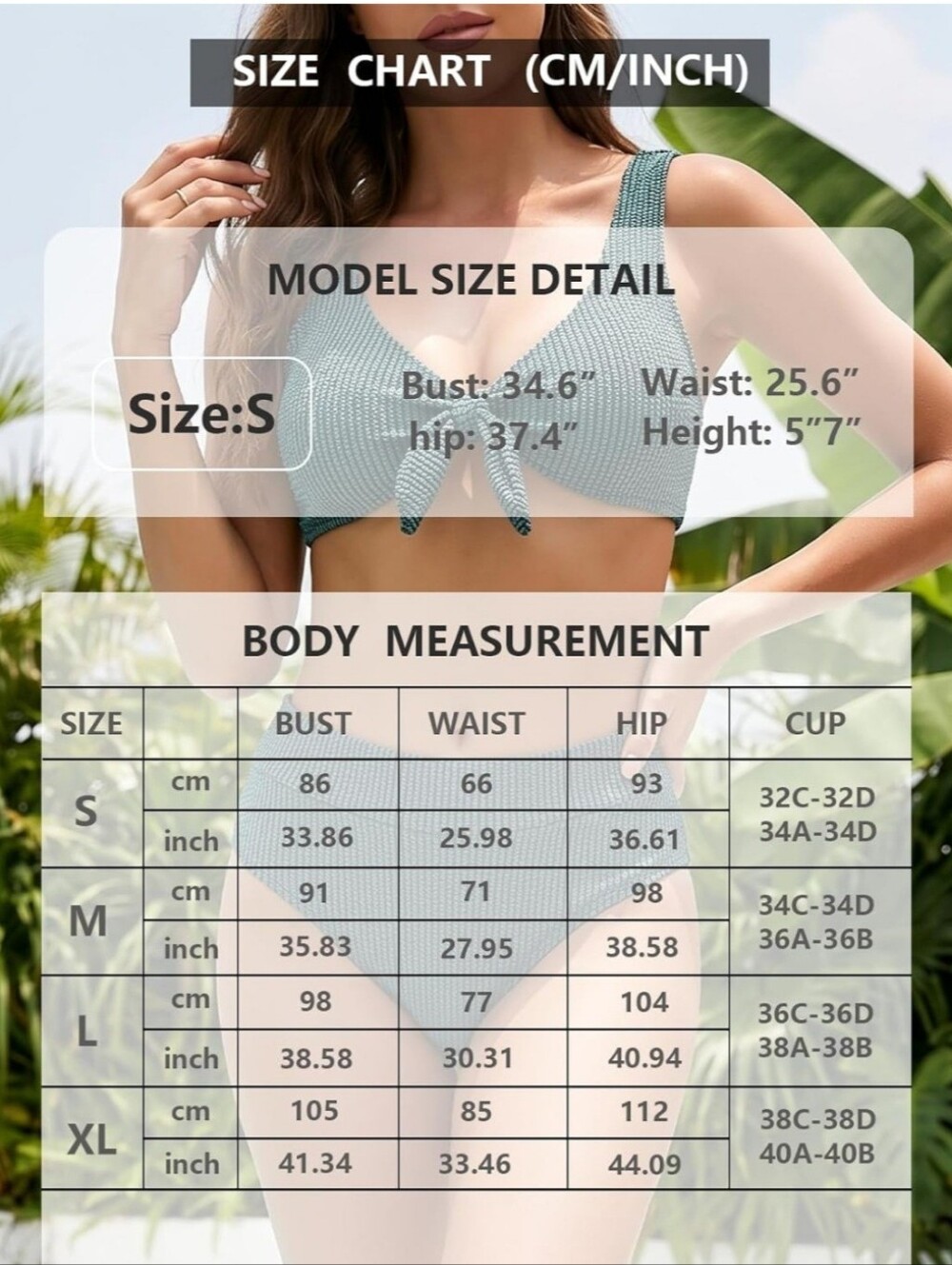 Sage Green Ribbed Bikini Set - Picture 8 of 8